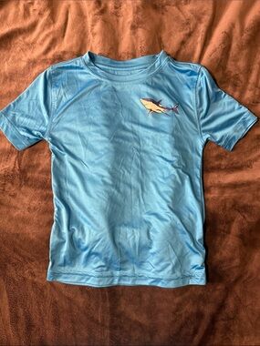 First Wave Light Blue Shark Swim Rashguard size 4/5 never worn